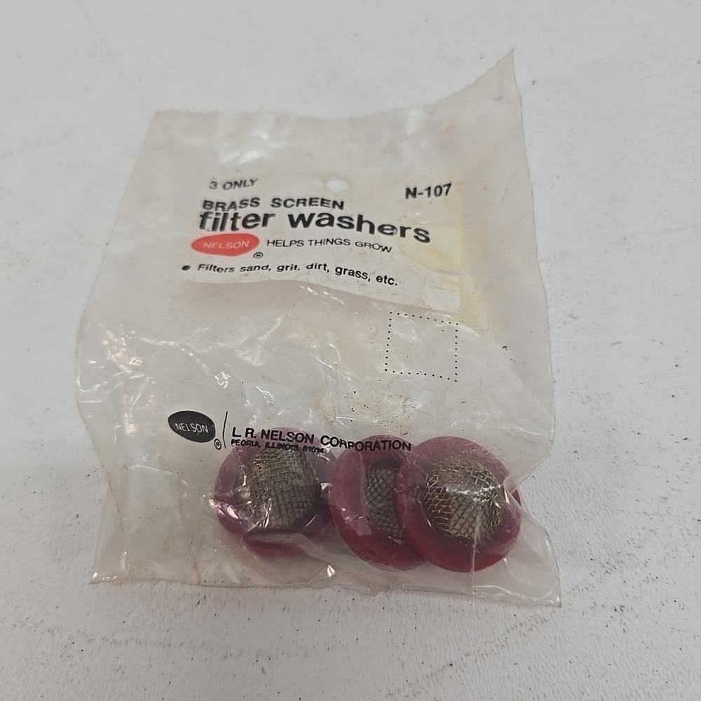 Nelson‎ 3 Pack Nelson Brass Screen Filter Washers N-107